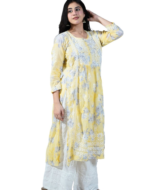 Muslin Cotton Lucknowi Kurti