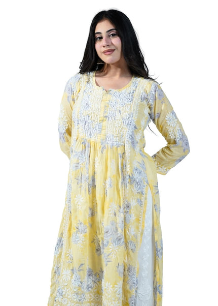 Muslin Cotton Lucknowi Kurti