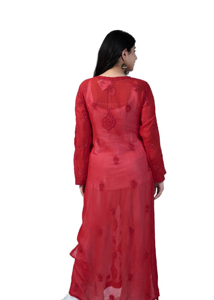 Georgette Lucknowi Kurti