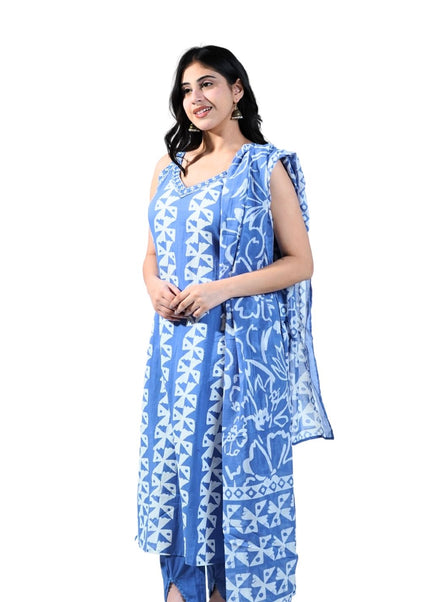 Cotton Printed Kurti Set