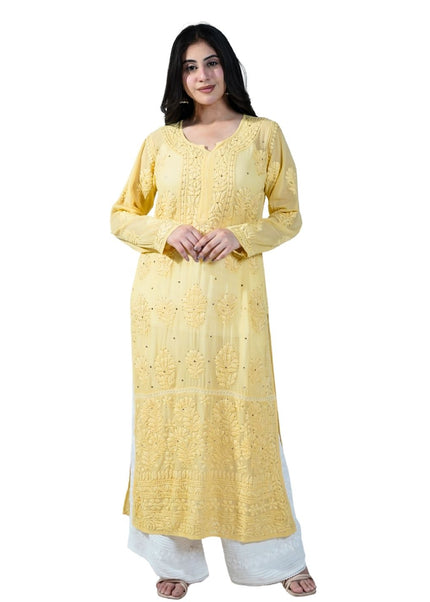 Cotton Georgette Lucknowi Kurti