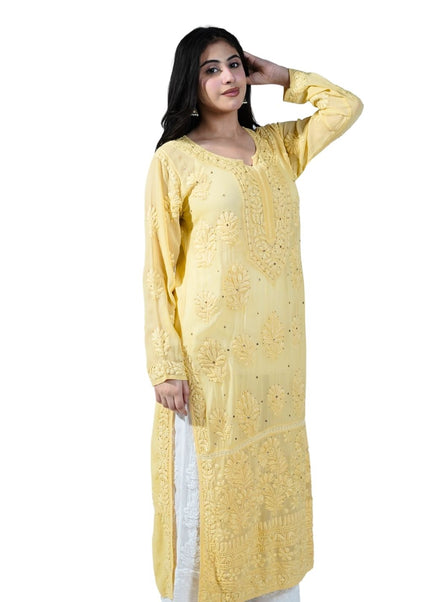 Cotton Georgette Lucknowi Kurti