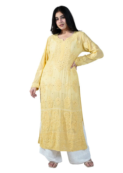 Cotton Georgette Lucknowi Kurti