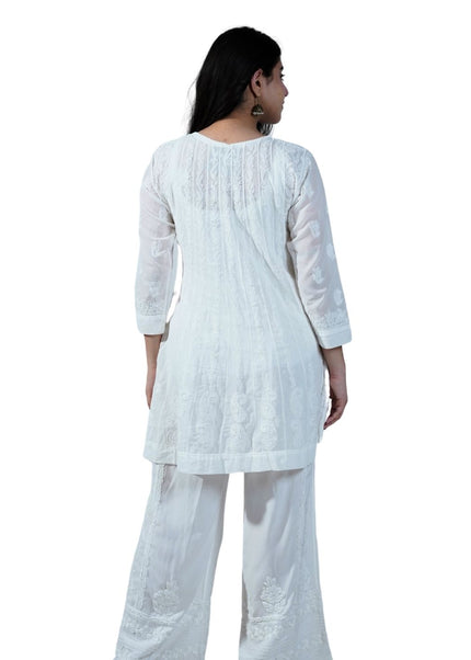 Lucknowi Georgette Fabric Kurti Set