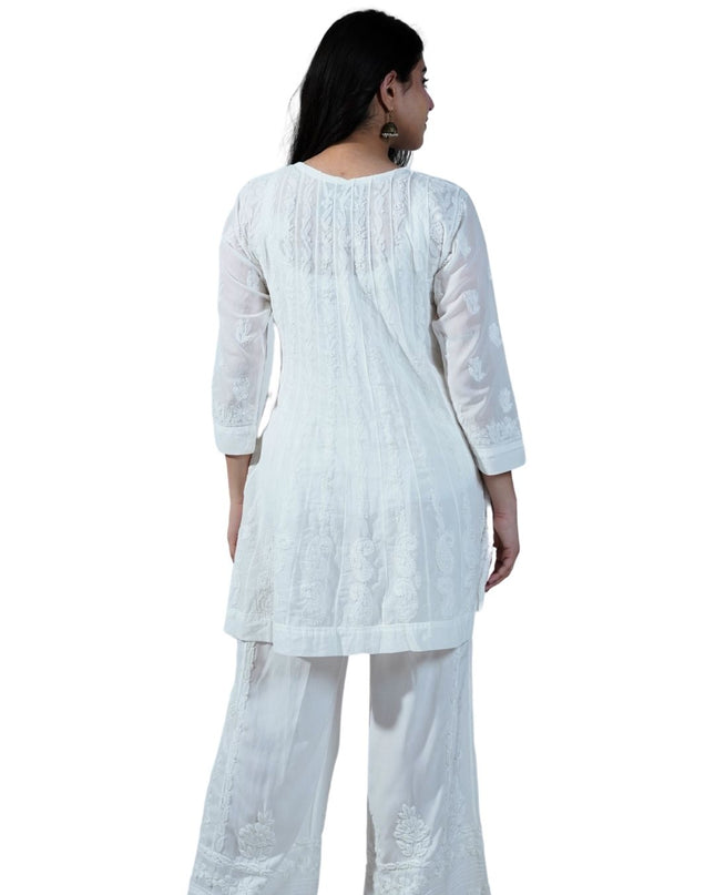 Lucknowi Georgette Fabric Kurti Set