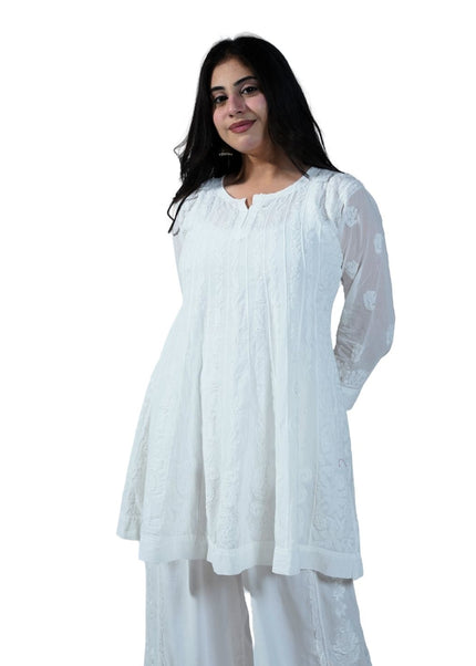 Lucknowi Georgette Fabric Kurti Set