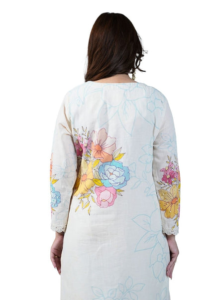 Muslin Print Kurta Set