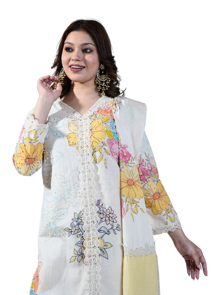 Muslin Print Kurta Set