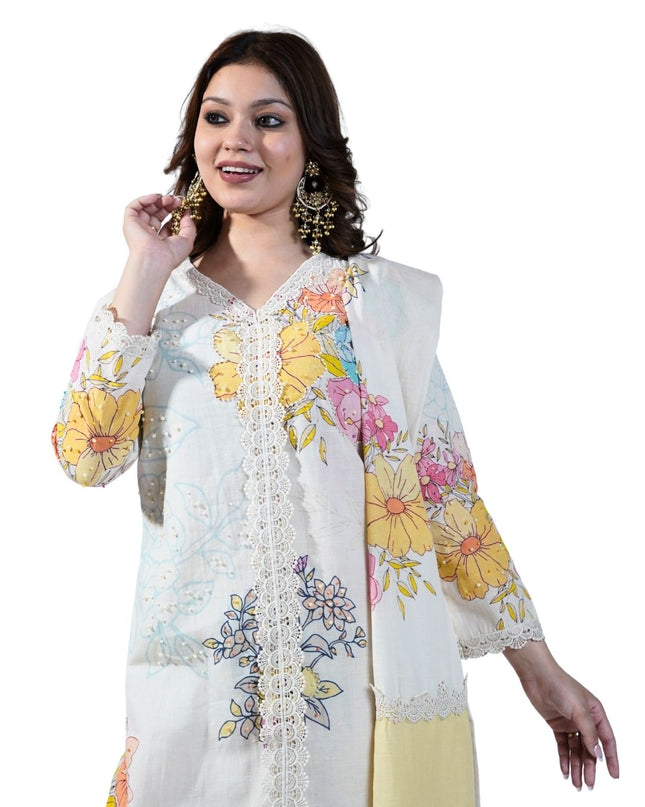 Muslin Print Kurta Set