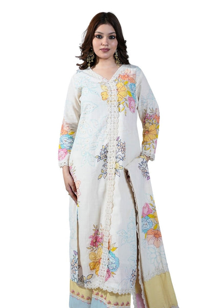 Muslin Print Kurta Set