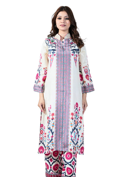 Muslin Print Kurti Set
