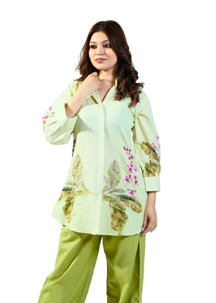 Cotton Linen Printed Coord Set