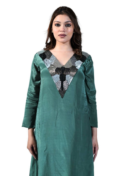 Nulky Work Embroided Muslin Fabric Coord Set