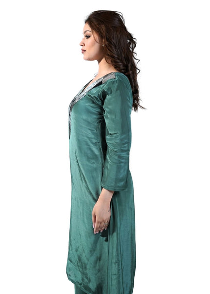 Nulky Work Embroided Muslin Fabric Coord Set