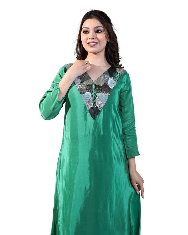 Nulky Work Embroided Muslin Fabric Coord Set