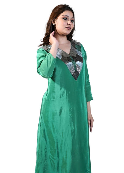 Nulky Work Embroided Muslin Fabric Coord Set