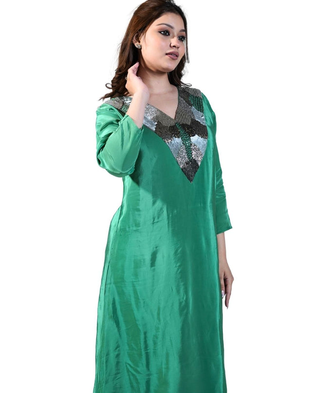 Nulky Work Embroided Muslin Fabric Coord Set