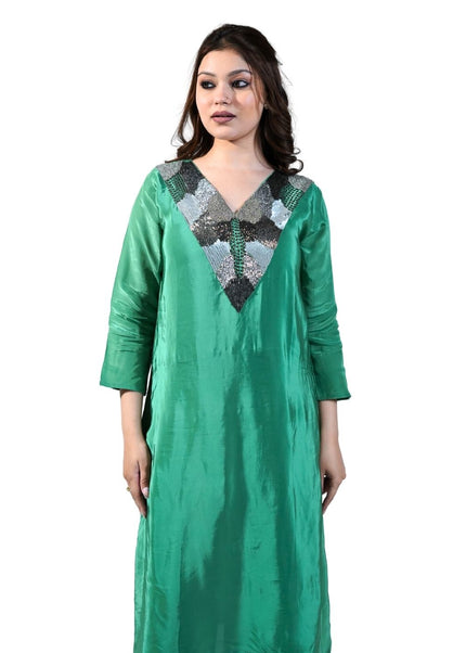 Nulky Work Embroided Muslin Fabric Coord Set