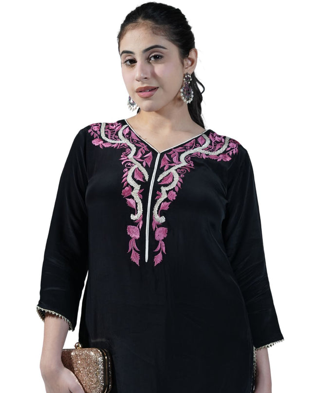 Cotton Embroidered Kurti Set