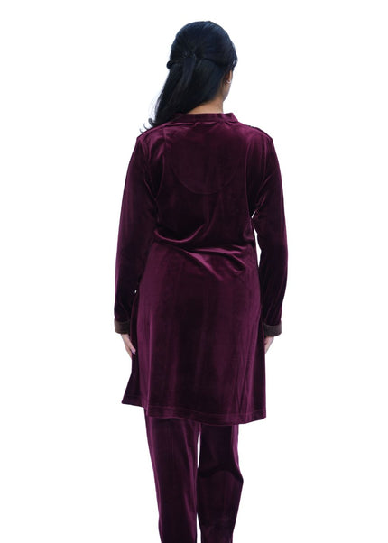 Velvet Fabric, Thread Embroidery, and Handwork