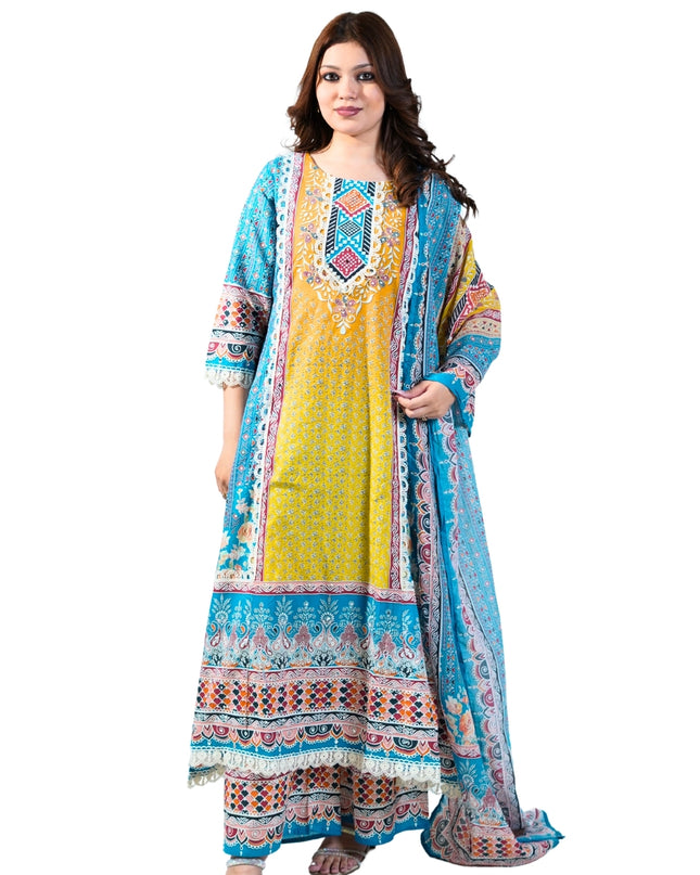 Crepe Print Anarkali kurta set