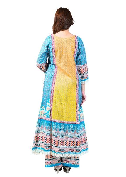 Crepe Print Anarkali kurta set