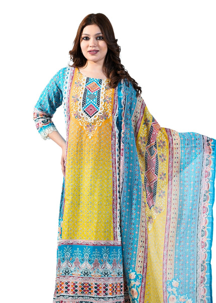 Crepe Print Anarkali kurta set