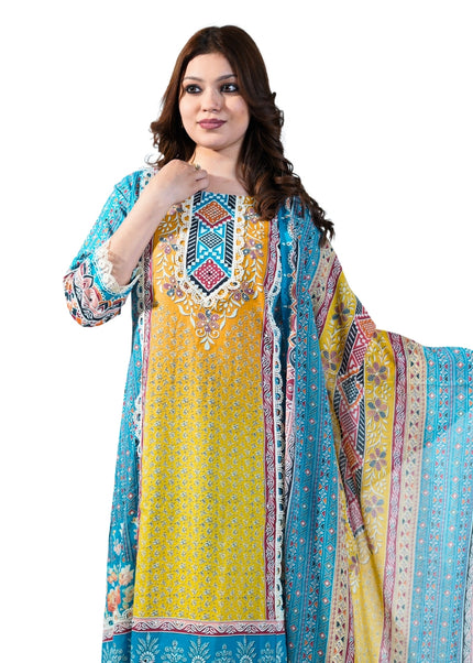Crepe Print Anarkali kurta set