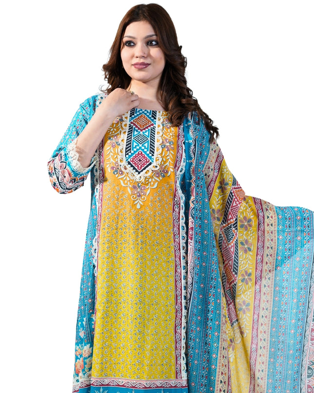 Crepe Print Anarkali kurta set