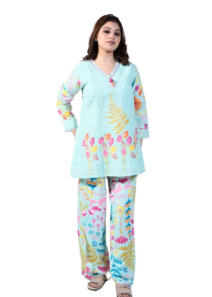 Cotton Chicken Printed Fabric Coord Set