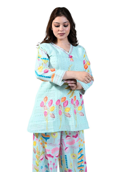 Cotton Chicken Printed Fabric Coord Set