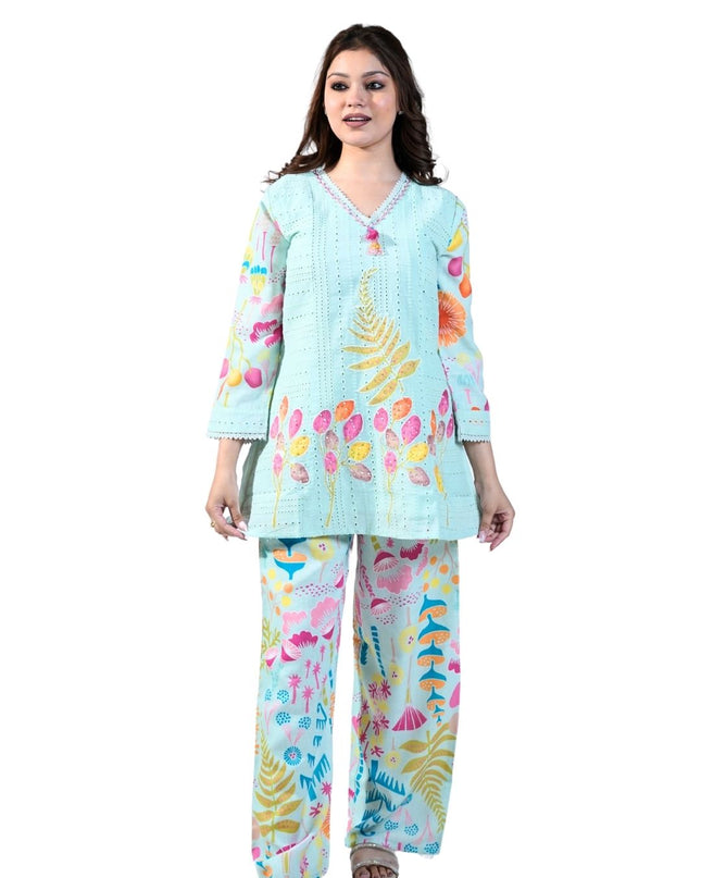 Cotton Chicken Printed Fabric Coord Set