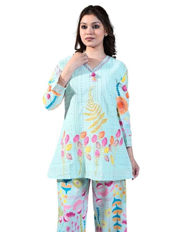 Cotton Chicken Printed Fabric Coord Set