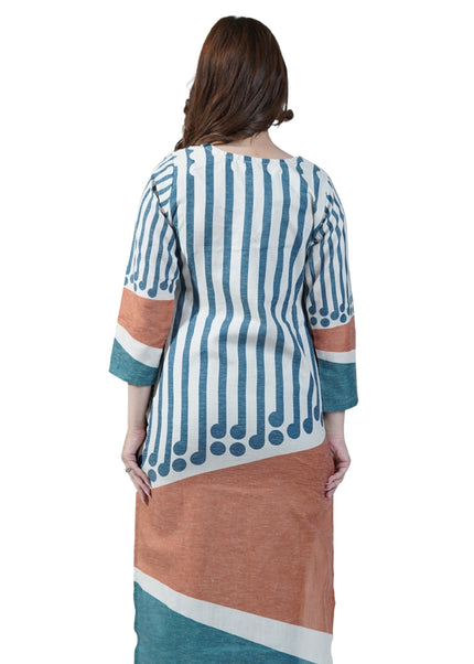 Klinen Cotton Print Kurti Set