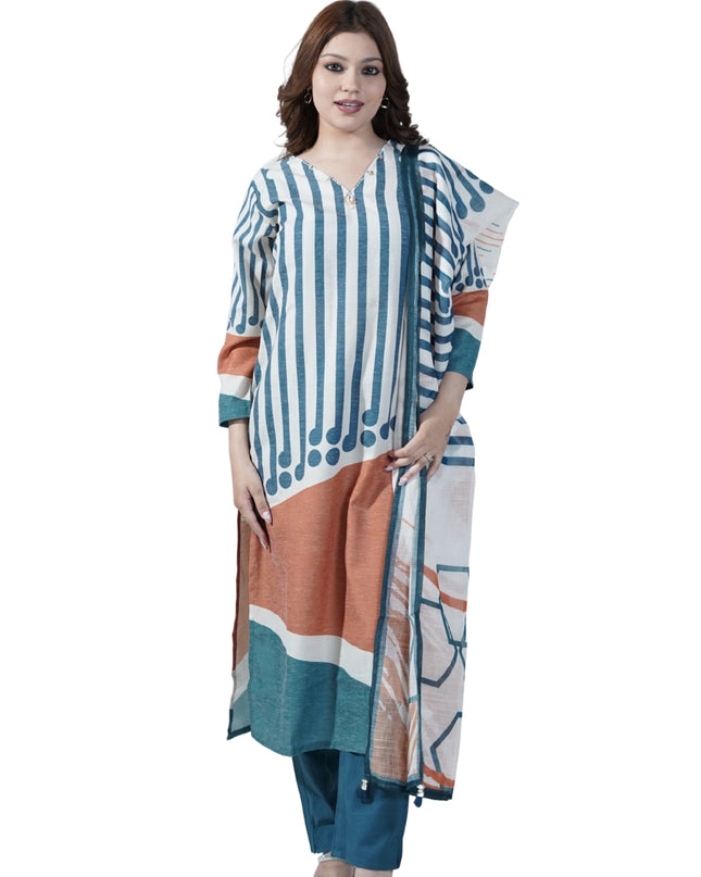 Klinen Cotton Print Kurti Set